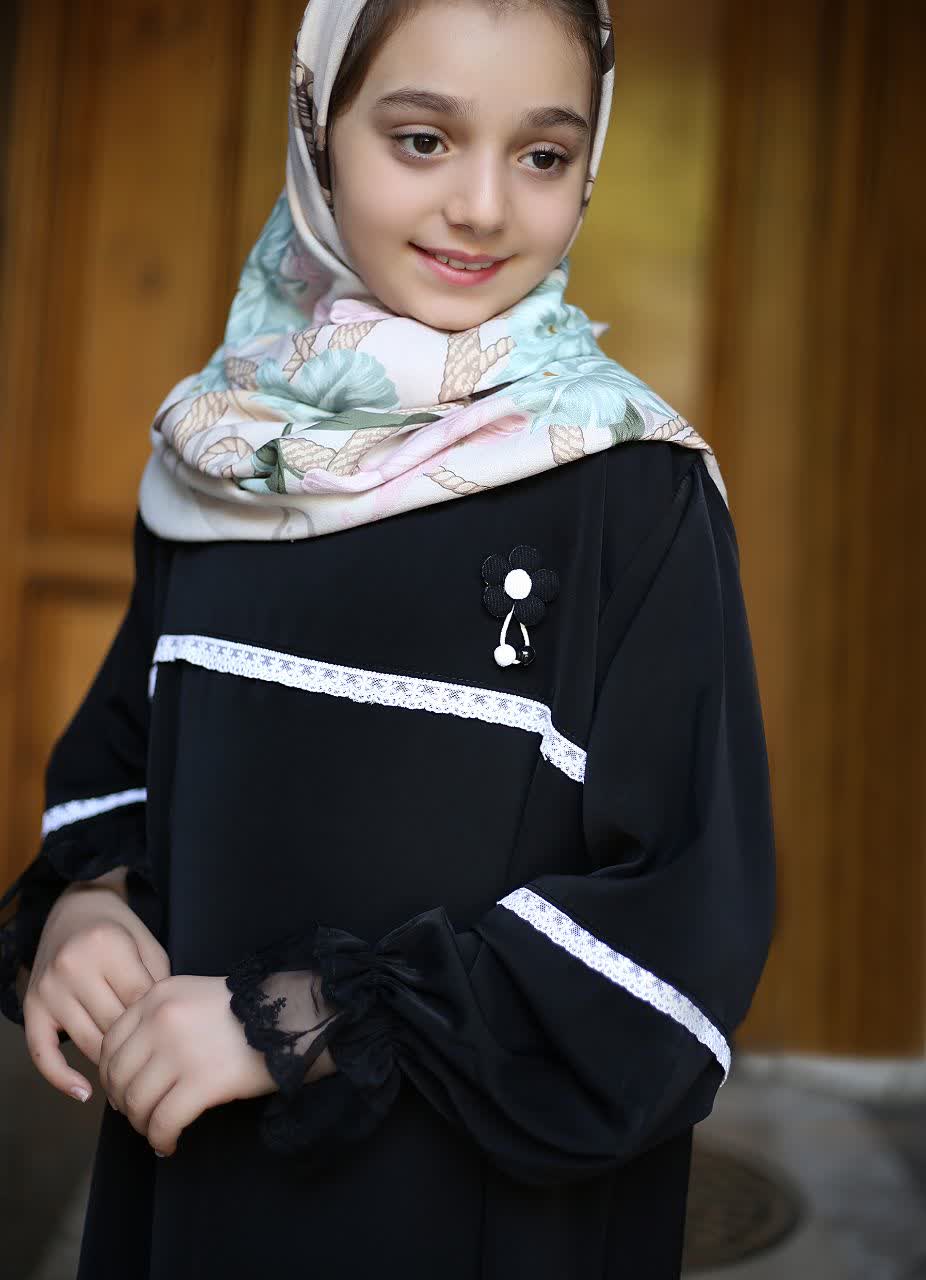 مانتو عبایی نوجوان عبای دخترانه مشکی
